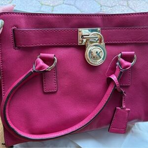 Michael Kors Pink Leather Tote Bag